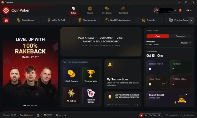 CoinPoker покер-рум — игровой стол